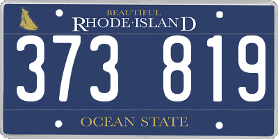 RI license plate 373819