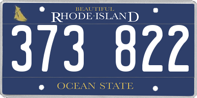 RI license plate 373822