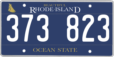 RI license plate 373823