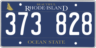 RI license plate 373828