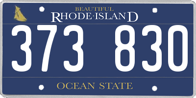 RI license plate 373830