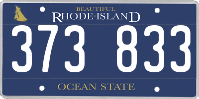 RI license plate 373833