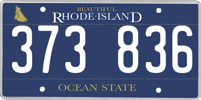 RI license plate 373836