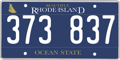 RI license plate 373837