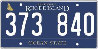 RI license plate 373840