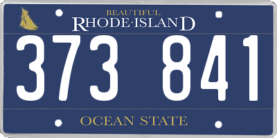 RI license plate 373841