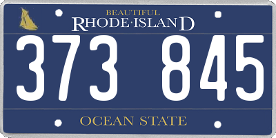 RI license plate 373845