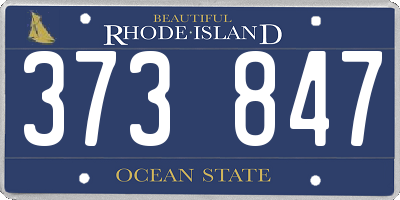 RI license plate 373847