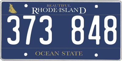 RI license plate 373848