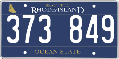 RI license plate 373849