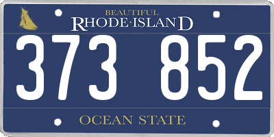 RI license plate 373852