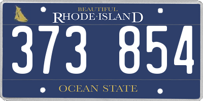 RI license plate 373854