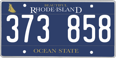 RI license plate 373858