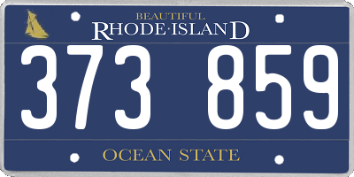 RI license plate 373859