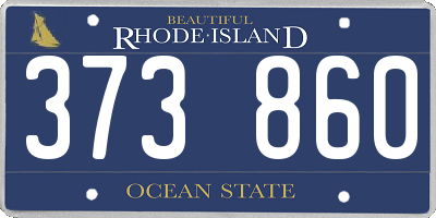 RI license plate 373860