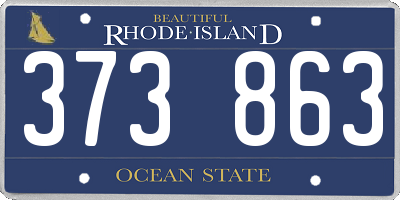 RI license plate 373863