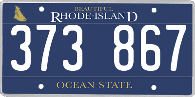 RI license plate 373867