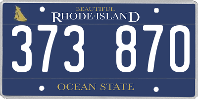 RI license plate 373870