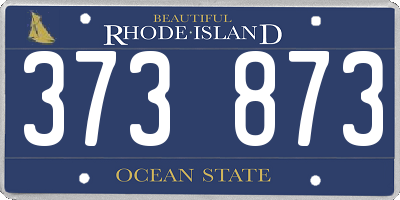 RI license plate 373873