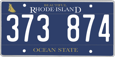 RI license plate 373874