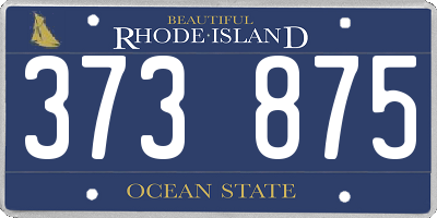 RI license plate 373875