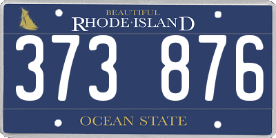 RI license plate 373876