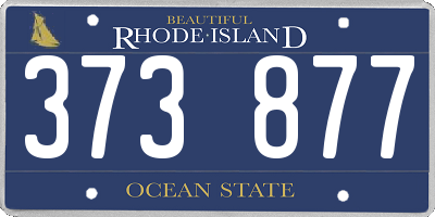 RI license plate 373877