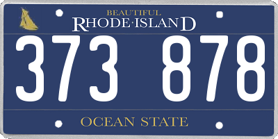 RI license plate 373878