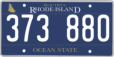 RI license plate 373880