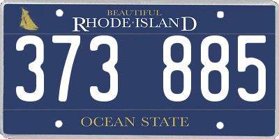RI license plate 373885
