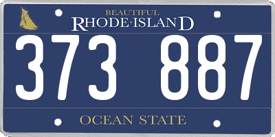 RI license plate 373887