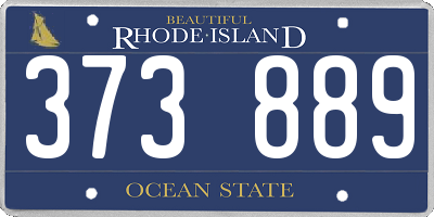 RI license plate 373889