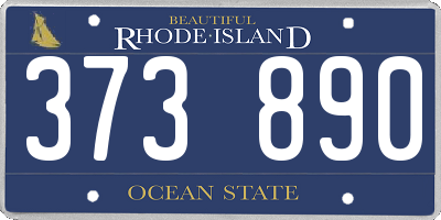 RI license plate 373890