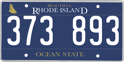 RI license plate 373893