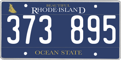 RI license plate 373895