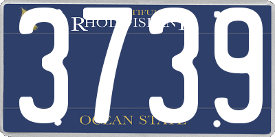 RI license plate 3739