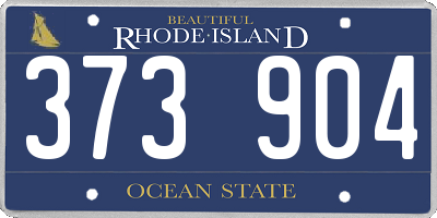 RI license plate 373904