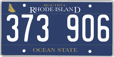 RI license plate 373906