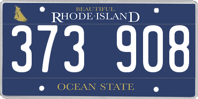RI license plate 373908