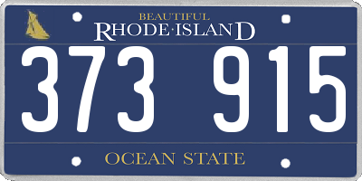 RI license plate 373915