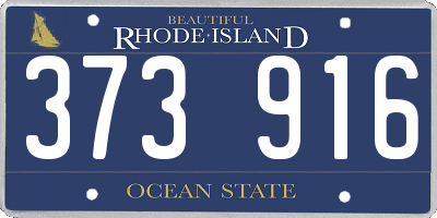 RI license plate 373916