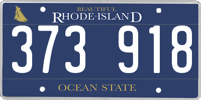 RI license plate 373918