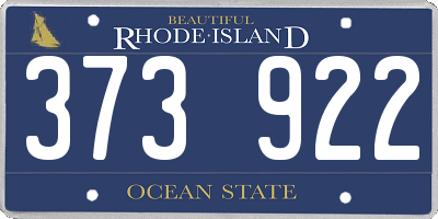 RI license plate 373922