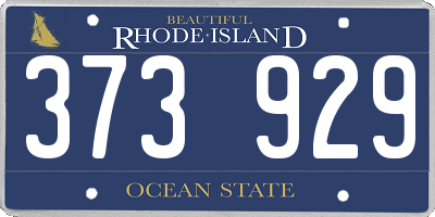 RI license plate 373929
