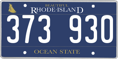 RI license plate 373930