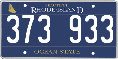 RI license plate 373933