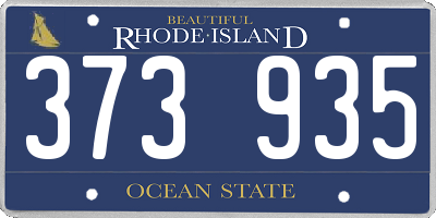 RI license plate 373935