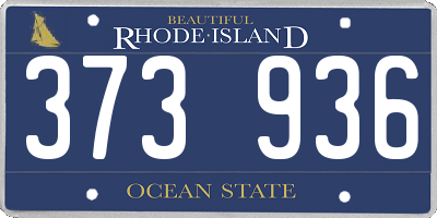 RI license plate 373936