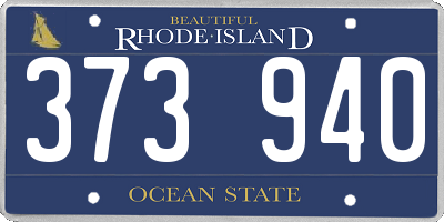 RI license plate 373940