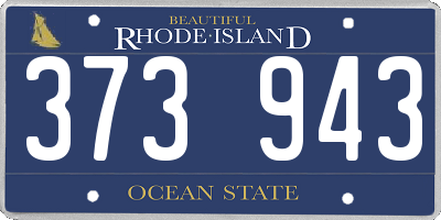 RI license plate 373943